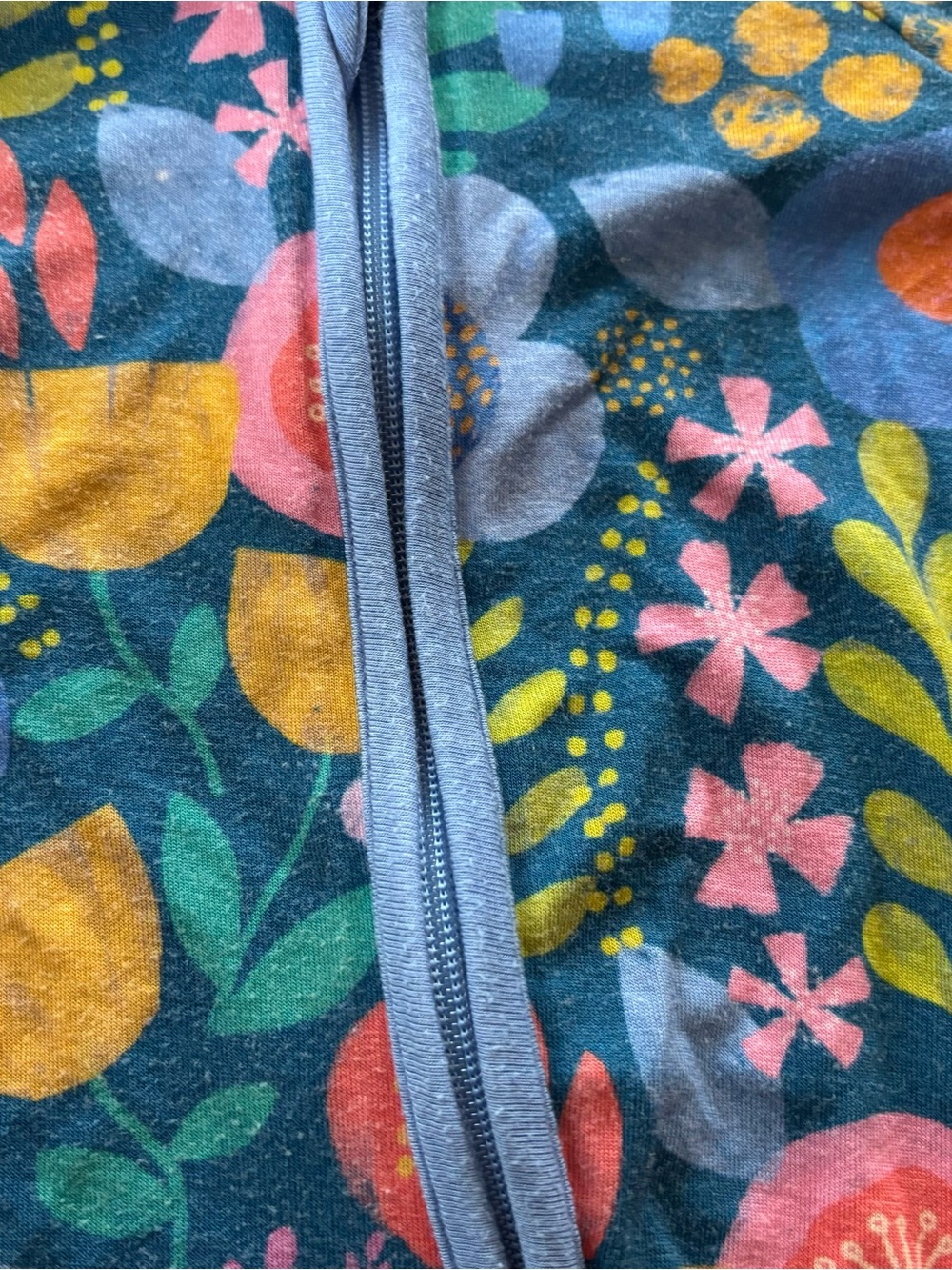 Little Sleepies Floral Folk Sleeper PREEMIE - Picture 2 of 3
